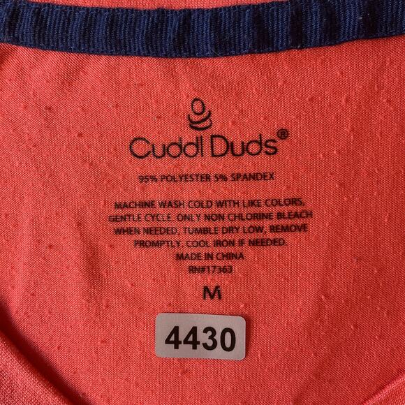 Cuddl Duds Women Shirt M Coral PulloverGraphic Print Wake Me Up When It’s Summer - Picture 2 of 6